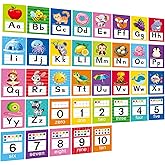 Adduster Alphabet Letters for Wall - ABC Alphabet Poster Classroom | Wall Alphabet Alphabet Wall Chart Kindergarten Elementary Classroom Wall Decor Daycare Homeschool Supplies (Multi-Colored)