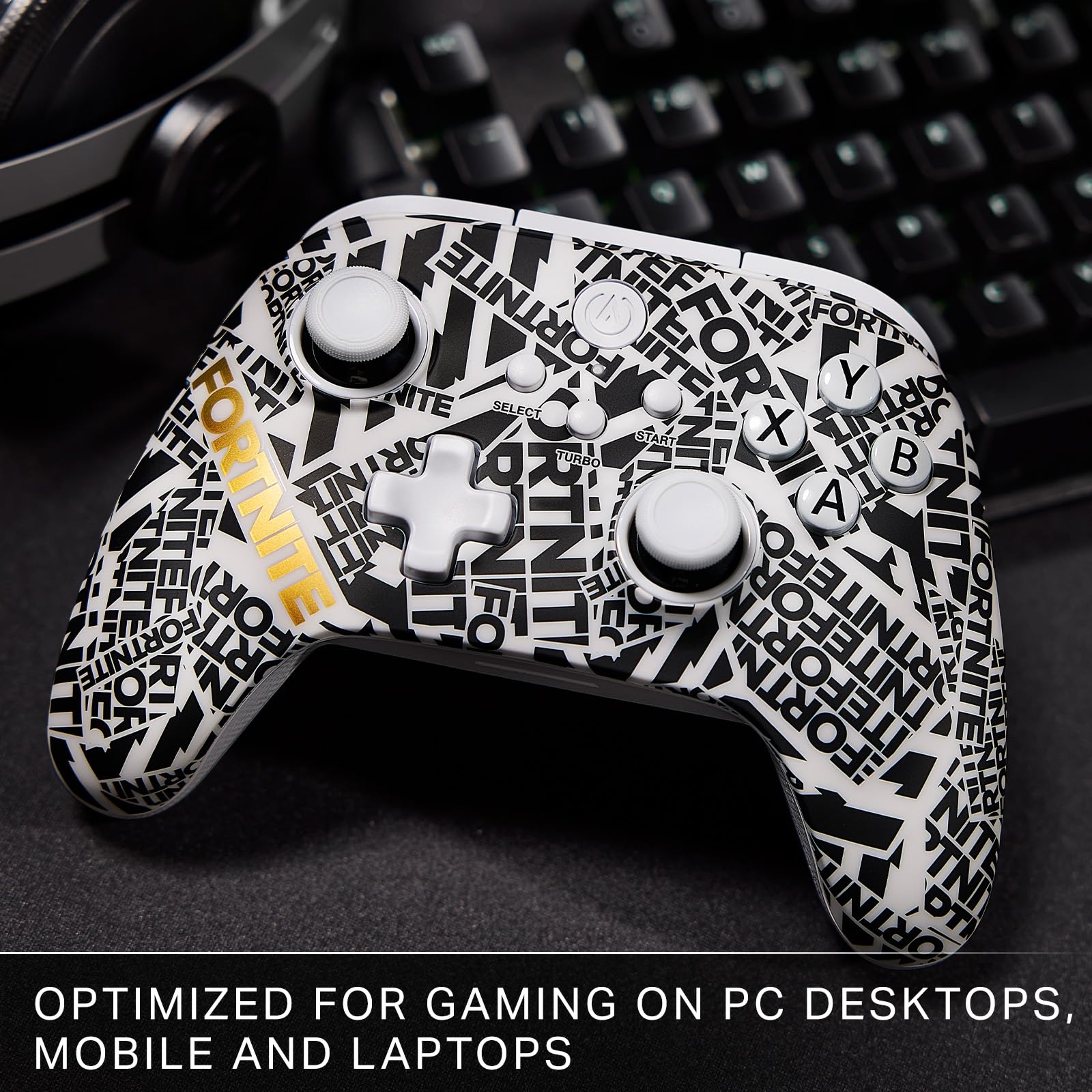 PowerA OPS v1 Wireless Controller for Cloud Gaming - Fortnite Edition, gamepad, wired video game controller, gaming controller, works with Windows 10/11 8