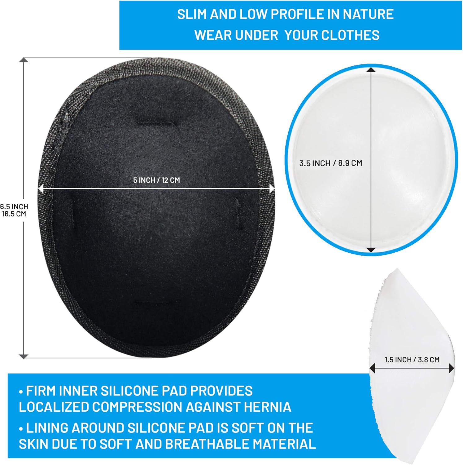 Everyday Medical Umbilical Hernia Belt - for Men and Women – Abdominal Hernia Binder for Belly Button Navel Hernia Support, Helps Relieve Pain - for Incisional, Epigastric, Ventral, Inguinal Hernia: Health & Personal Care