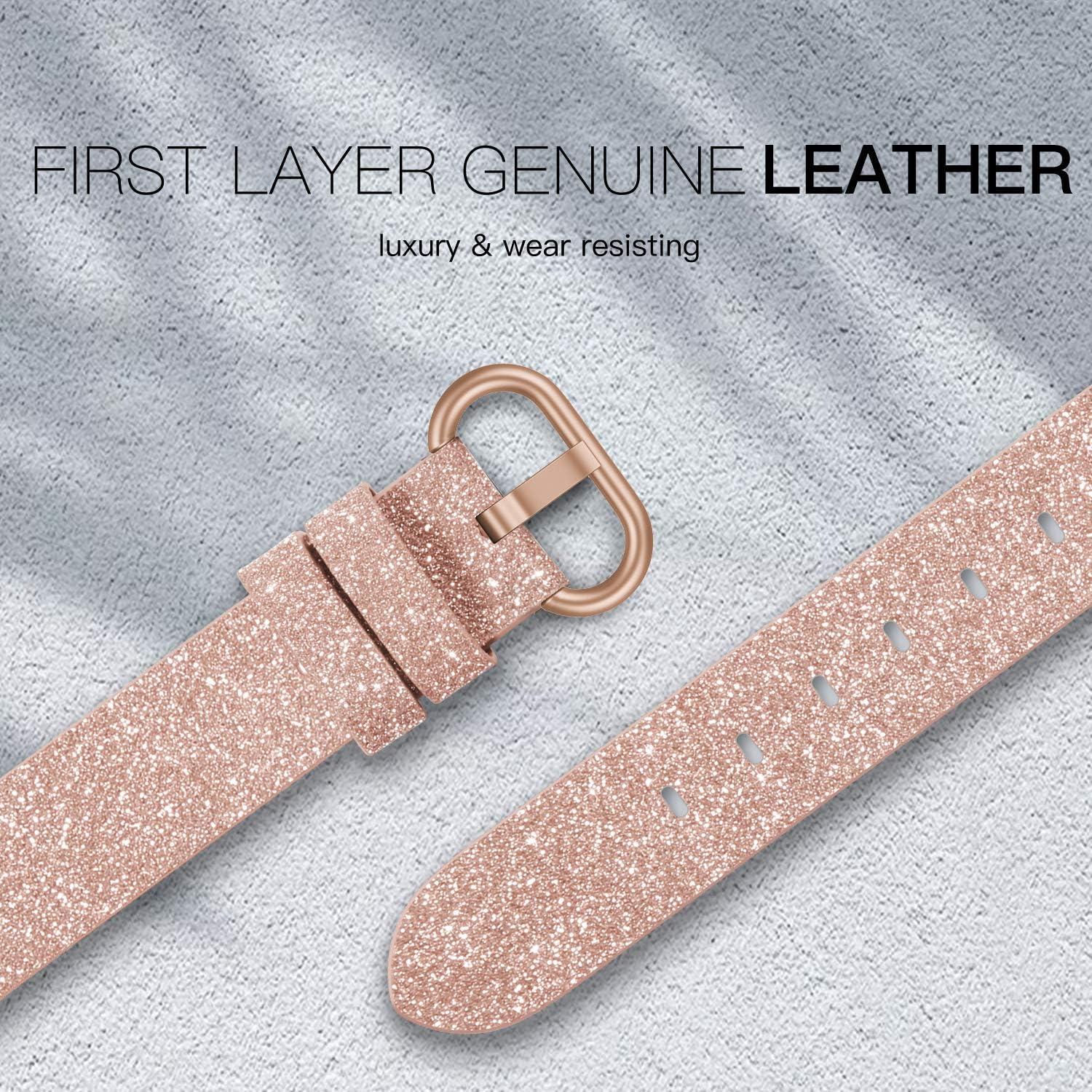 PARMPH Leather Band Compatible for iWatch 38mm 40mm 41mm 42mm(Series 10) - Image 3