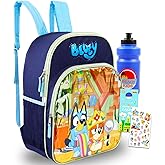 Bluey Backpack for Kids - Bundle with 16" Backpack, Water Bottle, Stickers, More | Bluey and Bingo School Bag for Girls, Boys, Kids