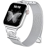 Zedoli Metal Milanese Loop Compatible with Apple Watch Band for Women 40mm 41mm 42mm 44mm 45mm 46mm 38mm, Magnetic Stainless Steel Mesh Strap with DC-Shape for iWatch Series 11 10 9 8 7 6 5 4 3 2 1 SE