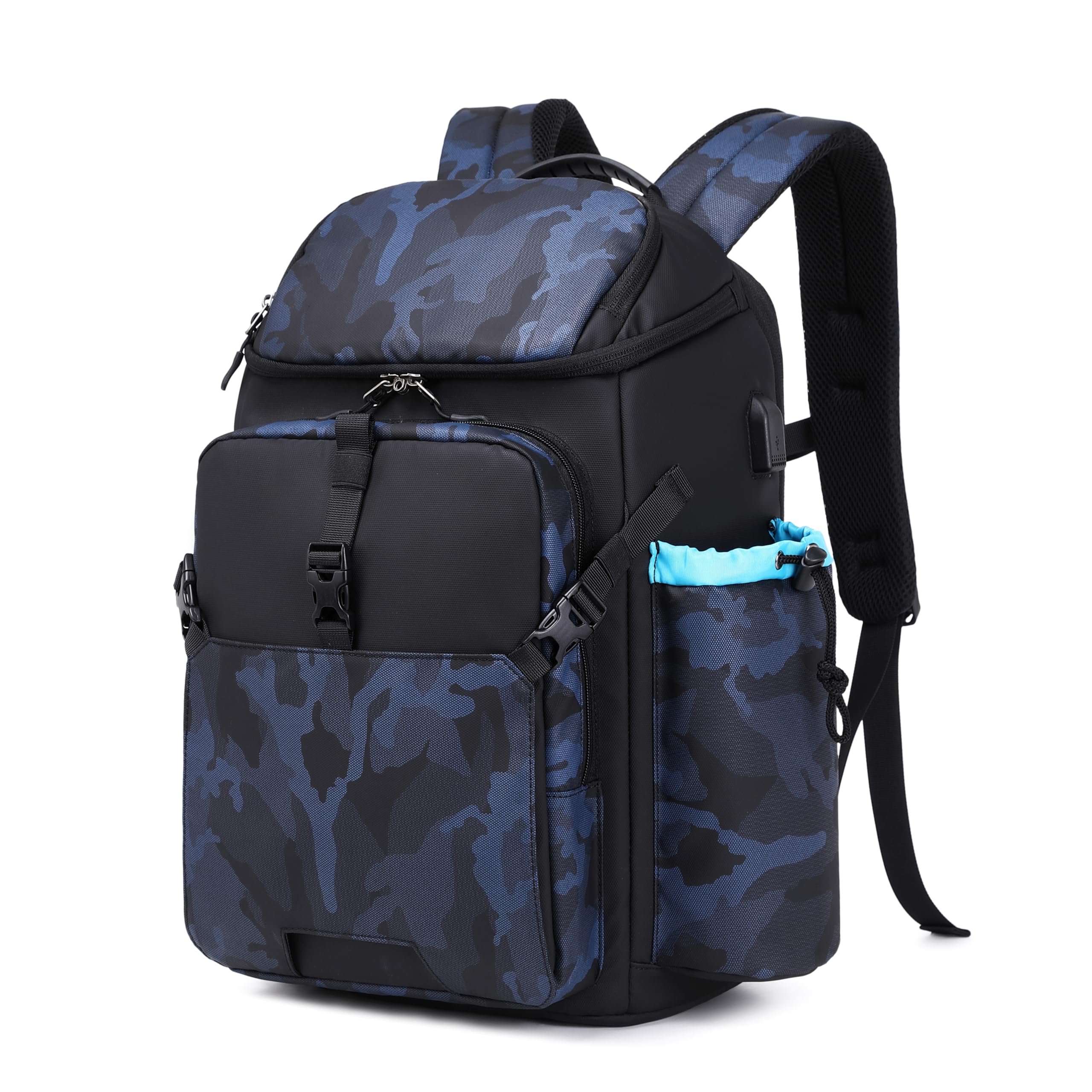 Photo 1 of G-raphy Camera Backpack Camera Bag with Laptop Compartment Waterproof Raincover Outdoor Photography Backpack for Hiking Travel Shooting etc in Blue Camouflage