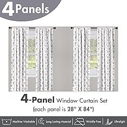 Ambesonne Animal Cartoon Window Curtains Pack of