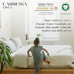 Carressa Linen 100% Organic Cotton Sheet Set Twin