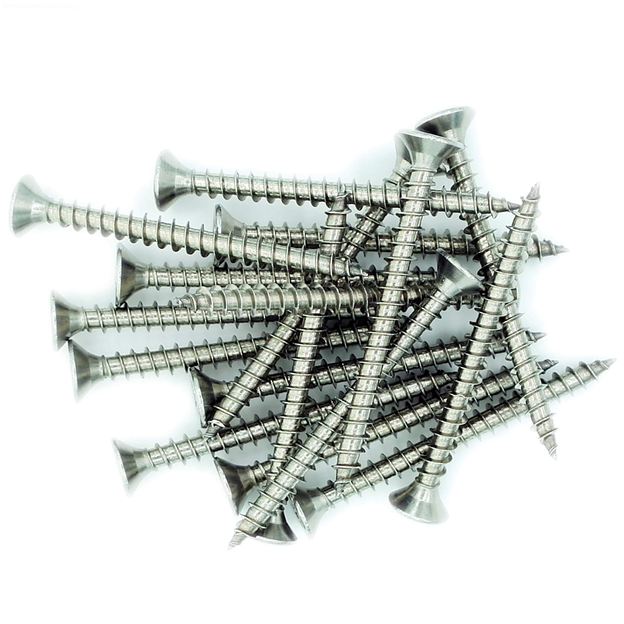 No.5 x 0.8 (3.5mm x 20mm) Pozi Countersunk Chipboard Screw - Stainless Steel (A2) (Pack of 20)