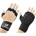 Glaring Way Neoprene Padded Weight Lifting Gloves for Men and Women - Ventilated Wrist Wrap Gloves for Athletes Gym Sessions Cycling Tracking & Sports with Full Palm Protection