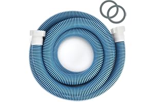 Conderyang 15ft 1 1/2" Pool Hose for Above Ground Pools 15ft Long Pool Pump Replacement Filter Hoses 1.5" EVA Swimming Pool Filter Hose for Filters Pumps, Saltwater Systems and Sand Filters (Blue)