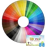 3D Pen Filament Refills 40 Colors, Each Color 16 Feet Total 640 Feet, 1.75 mm Pla Filament Comes with 2 Finger Caps & Copyboo