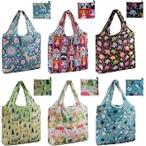 SZUAH Reusable Grocery Shopping Bags 6|10 Pack, Foldable Tote Bags, Machine Washable Nylon Shopping Totes for Groceries