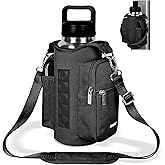 icolor Magnetic Gym Bag Water Bottle Carrier Holder with Phone Pockets & Shoulder Strap,Gym Magnetic Bag 5 Built-in Magnets Gym Accessories Organizer Sling Bottle Bag Pouch Sleeve