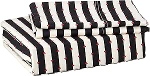 Betsey Johnson Performance Collection Bed Sheet Set Lightweight Breathable Temperature Regulating Fabric Super Soft Easy Care Seasons Queen Wonderland Stripe Everything Else Amazon Com