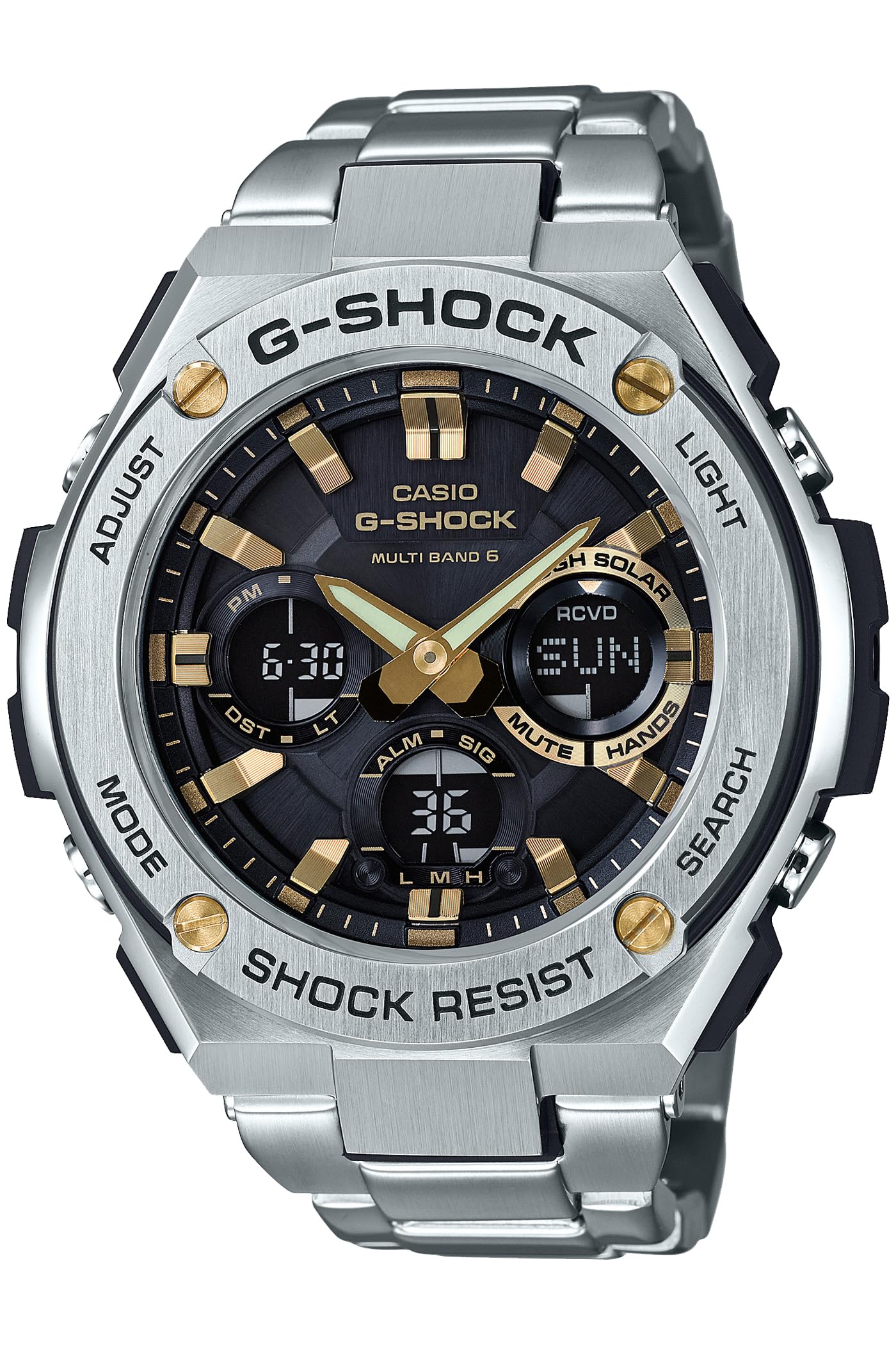 G-SHOCK(ジーショック) Casio G - Shock GST - W110D - 1A9JF G - Steel 6 Band Solar Powered Men's Watch
