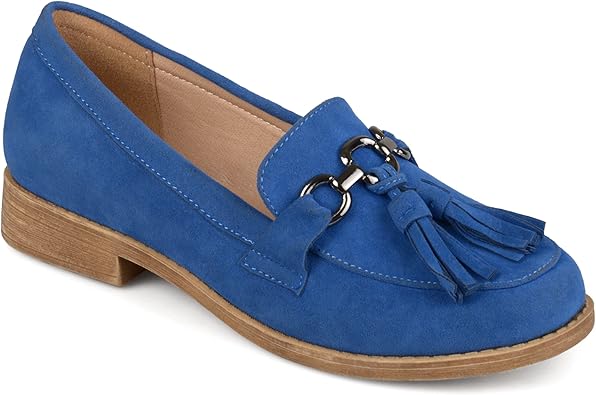 womens blue loafers