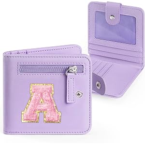 YOOLIFE Birthday Gifts for Little Girls Kid Wallet Initial Purse, Purple A | Birthday Gifts for 4 5 6 7 8 9 10 12 Year Old Gi
