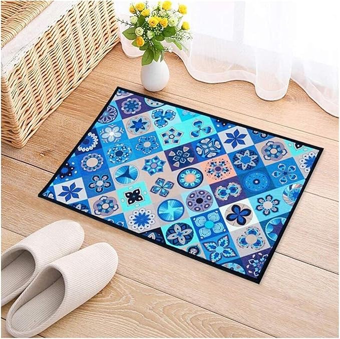 Alfombra súper suave y antideslizante Colinas De Piso a Cuadros