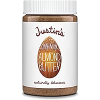 Justin's Cinnamon Almond Butter, No Stir, Gluten-free, Non-GMO, Responsibly Sourced, 16 Ounce Jar
