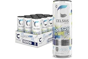 CELSIUS Sparkling Astro Vibe, Functional Essential Energy Drink 12 Fl Oz (Pack of 12)