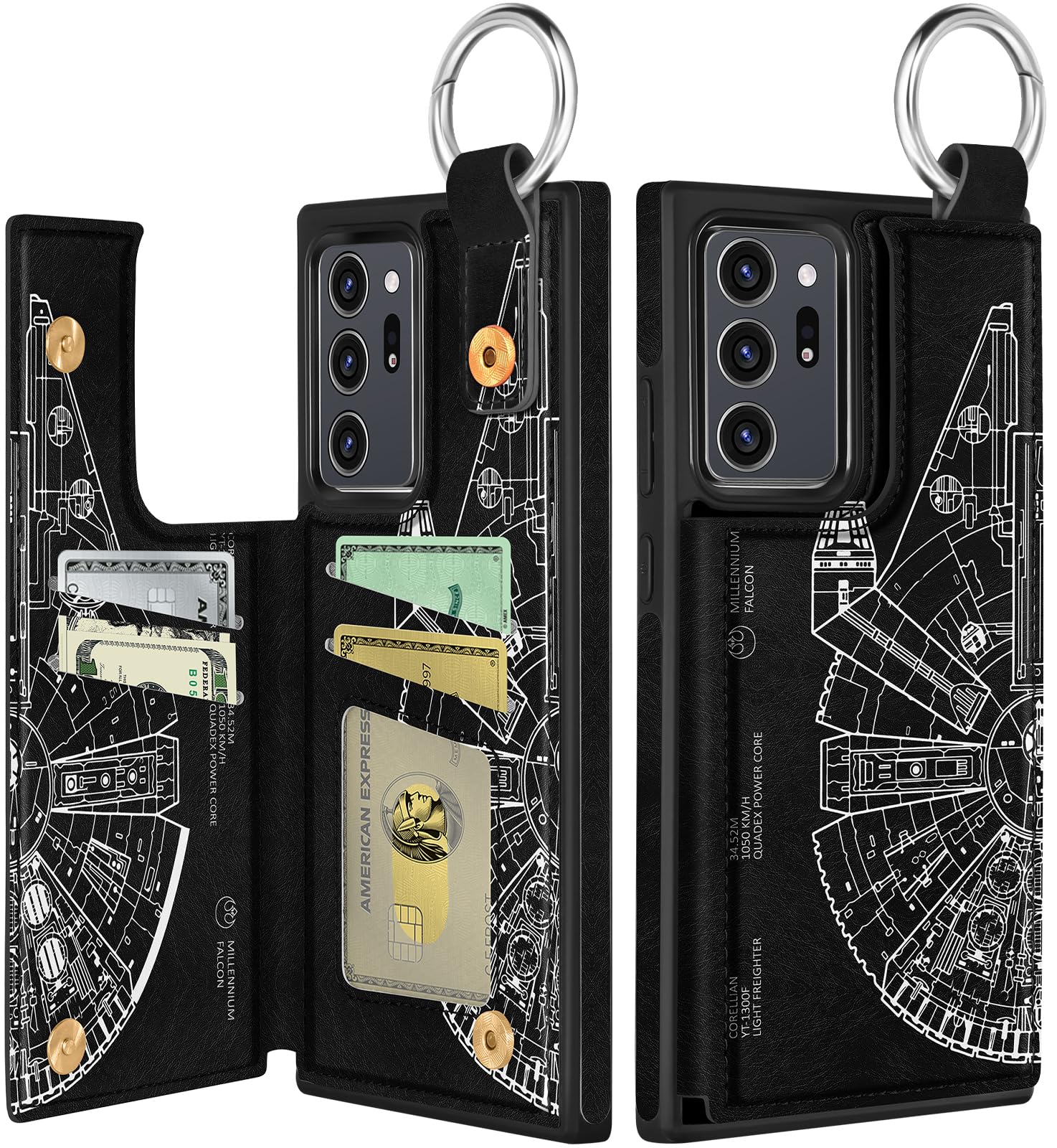 Photo 1 of Shorogyt for Samsung Note 20 Ultra Wallet Case with Card Holder - Cute Designer Kickstand Magnetic Clasp Back Flip Folio Leather Phone Cases for Women Men Girls for Note 20 Ultra