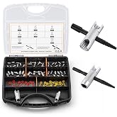 Complete Grease Fitting Replacement Kit, Grease Gun Zerk Fitting Tool | SAE and Metric Zerks &amp; Multi-Tools &amp; Protective caps, Removal Cleaning Tools Assortment