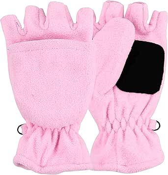 light pink fingerless gloves