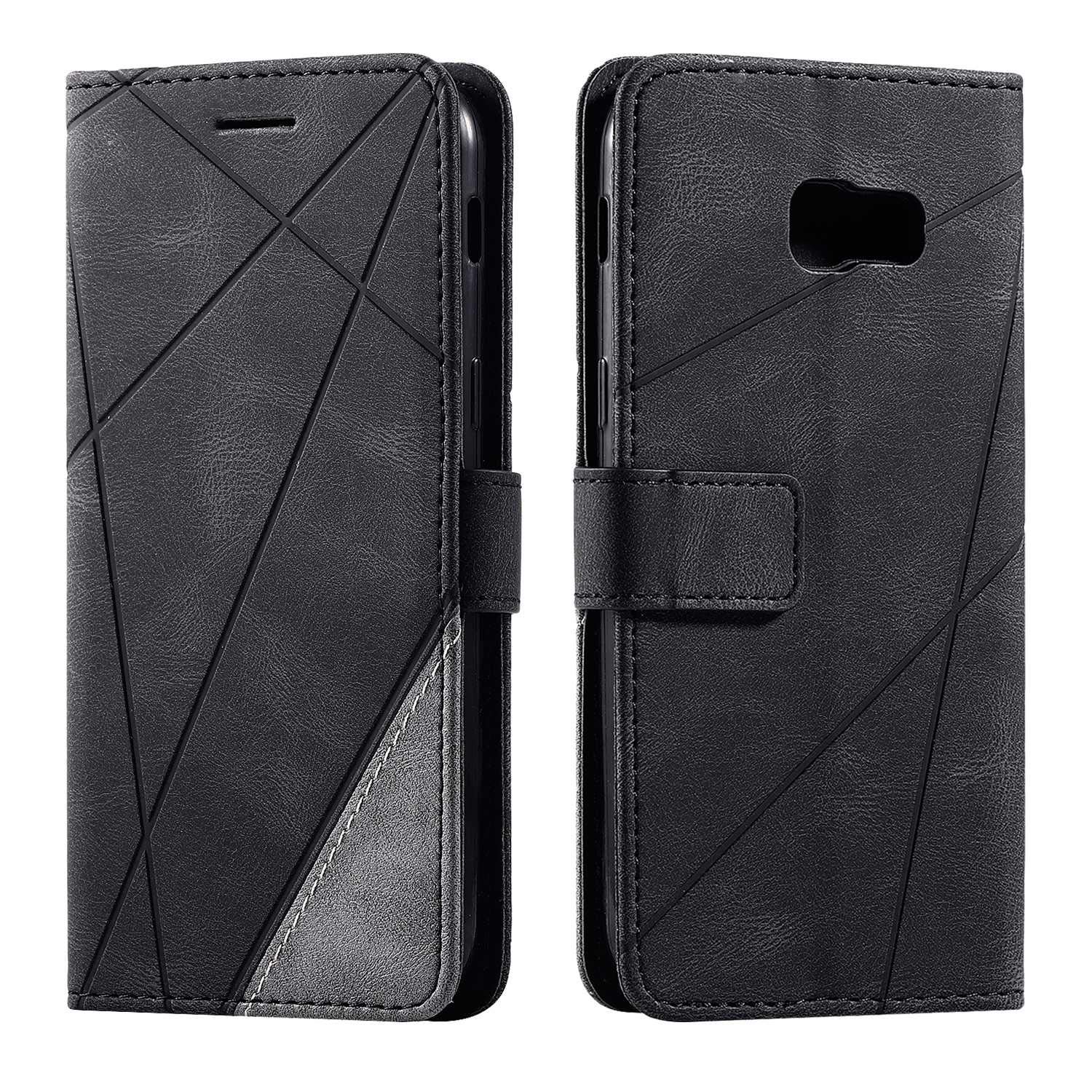 SONWO Case for Galaxy A5 2017 Case, Premium Leather Flip Wallet Case Magnetic Closure Card Slots Kickstand Phone Case for Samsung Galaxy A5 2017, Black