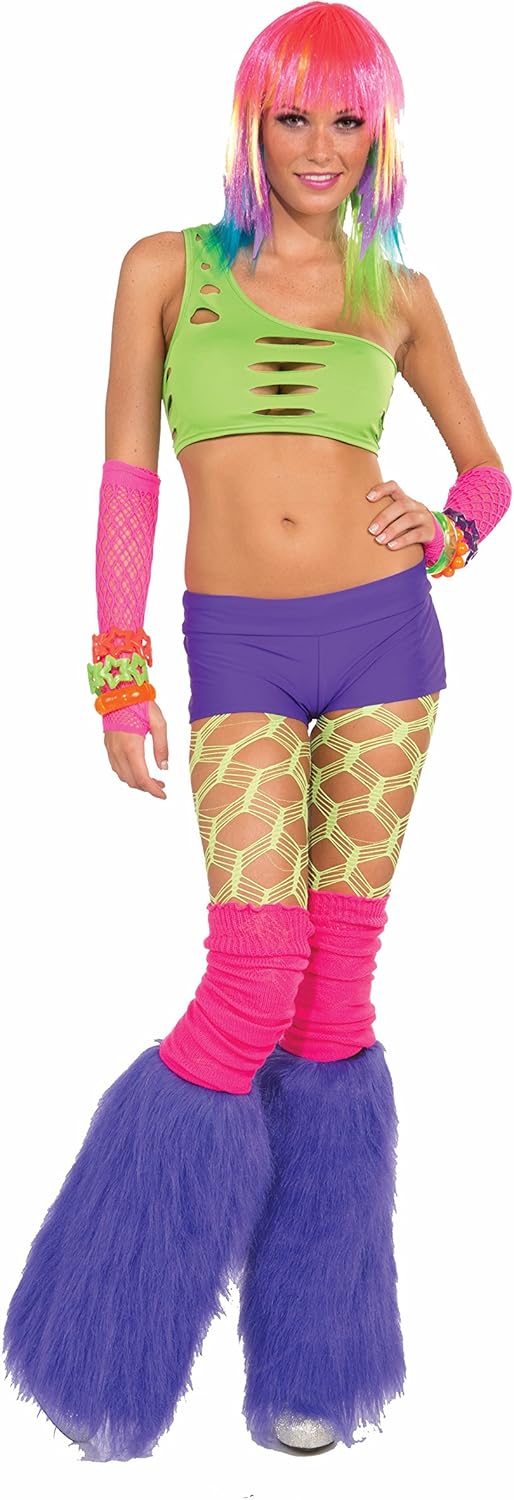 Forum Novelties Women's Club Candy Novelty Leg Warmers, Purple, One Size: Clothing
