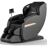 Real Relax SL-Track Full Body Massage Chair, Zero Gravity Recliner, Black | 8 Auto Modes and Upgraded LCD Screen, Added Voice Broadcast, Headrest Cushion, Child Lock and Pause Button