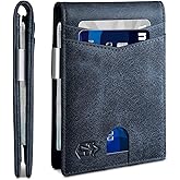 Zitahli Money Clip Wallets for Men,Slim Bifold Wallet 10-12 Cards, Mens Leather Wallet with ID Window,RFID Blocking Thin Minimalist Credit Card Holder,Gifts for Him