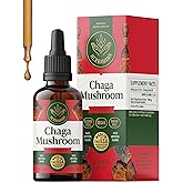 HERBAMAMA Chaga Mushroom Tincture - Vegan Immune Support & Defense with Chaga Mushroom Extract Drops - Non-GMO, Alcohol & Sugar-Free Liquid Immunity Supplement, 42-Day Supply