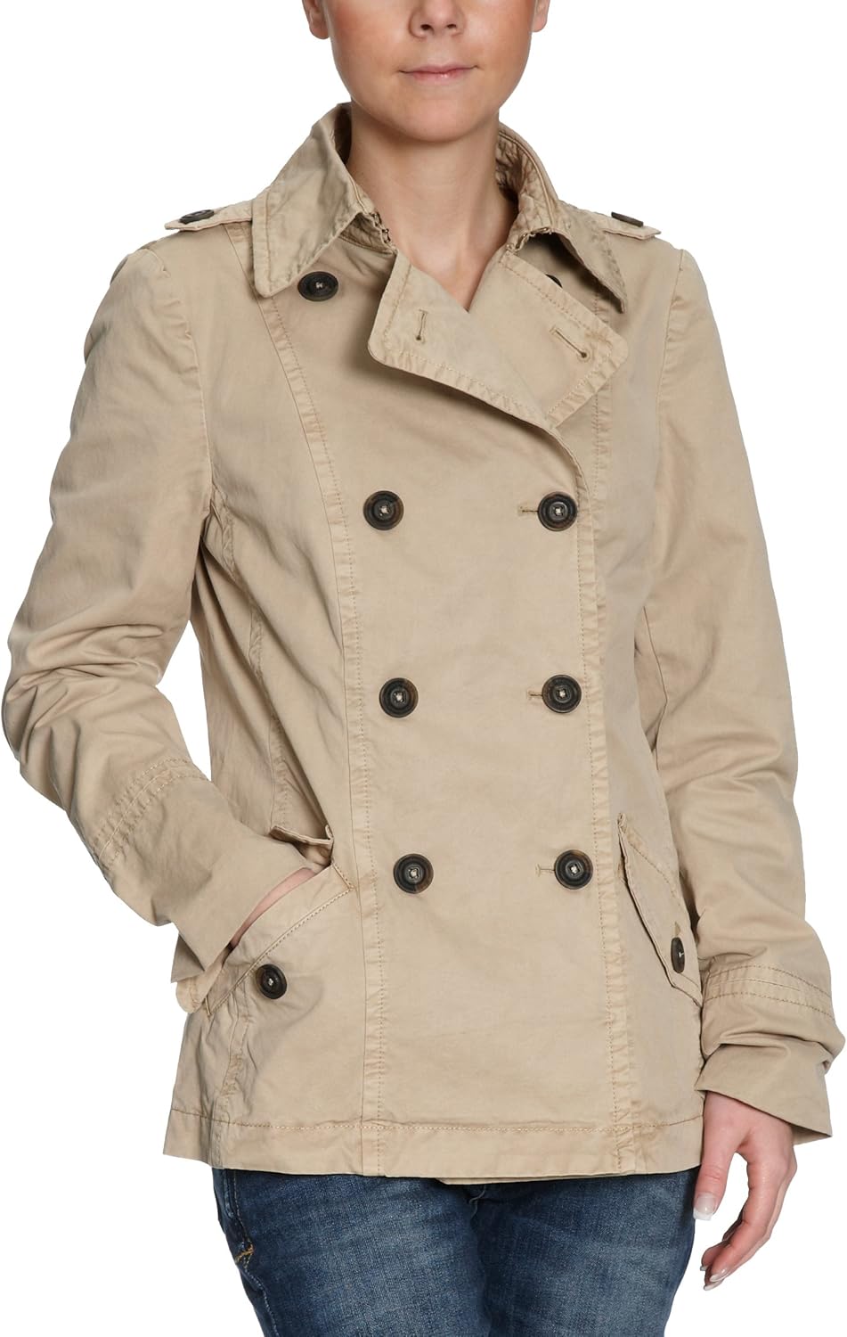 Marc O'Polo Damen Jacke 201 0065 70067, Gr. 42, Beige (Dune 706