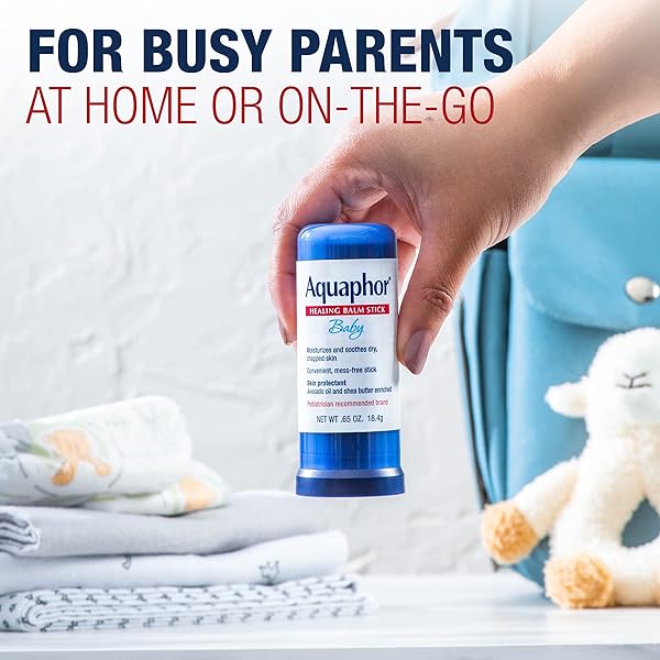 AQUAPHOR BABY HEALING BALM STICK WITH AVOCADO OIL AND SHEA BUTTER, 0.65 OZ STICK