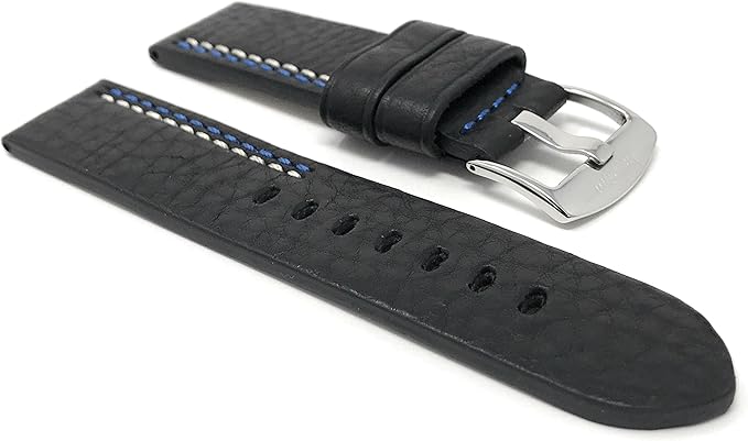 vintage black leather watch strap