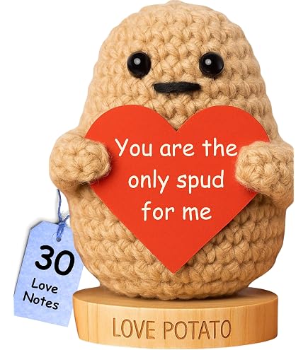 Crochet Potato With 30 Love Notes – Funny Romantic Gift For Her, Anniversary, Birthday, Christmas For Girlfriend Or Wife - View #3