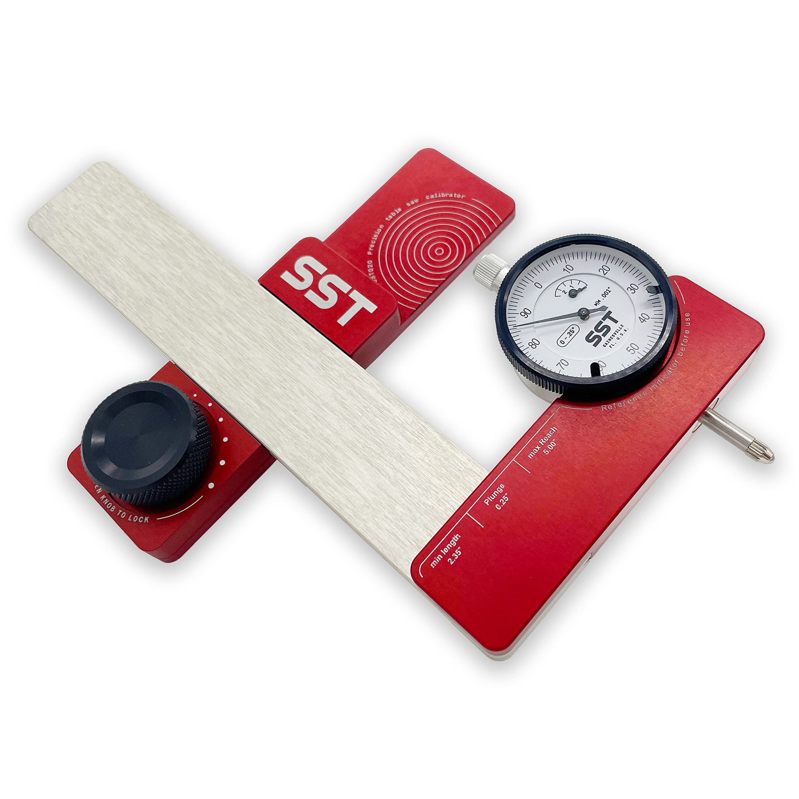Photo 1 of SST Saw Gauge Calibrator System | High Precision Alignment for Saws, Fences, Sleds, or Jigs | Adjustable Measurement with 1/2 In. Dial Indicator