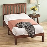 Zinus Vivek Wood Platform Bed Frame with Headboard, Solid Wood Foundation with Wood Slat Support, No Box Spring Needed, Easy Assembly, Twin