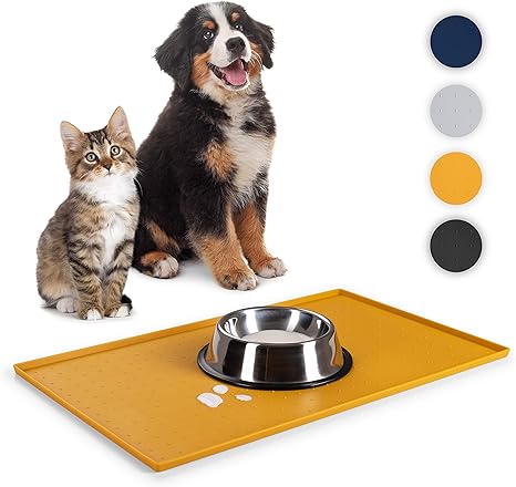 Everanimals Tapis Gamelle Ou Litiere Anti Derapant Chien Et Chat Silicone Impermeable Durable Amazon Fr Animalerie