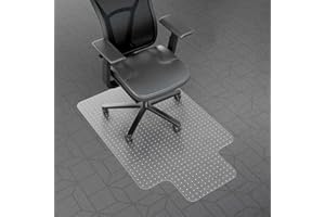 Naturei Chair Mat for Carpeted Floors - 48" x 30" Office Floor Mat for Rolling Chairs, Clear Plastic Desk Chair Mat, Easy Glide, Under Desk Carpet Protector for Home and Office, with Lip