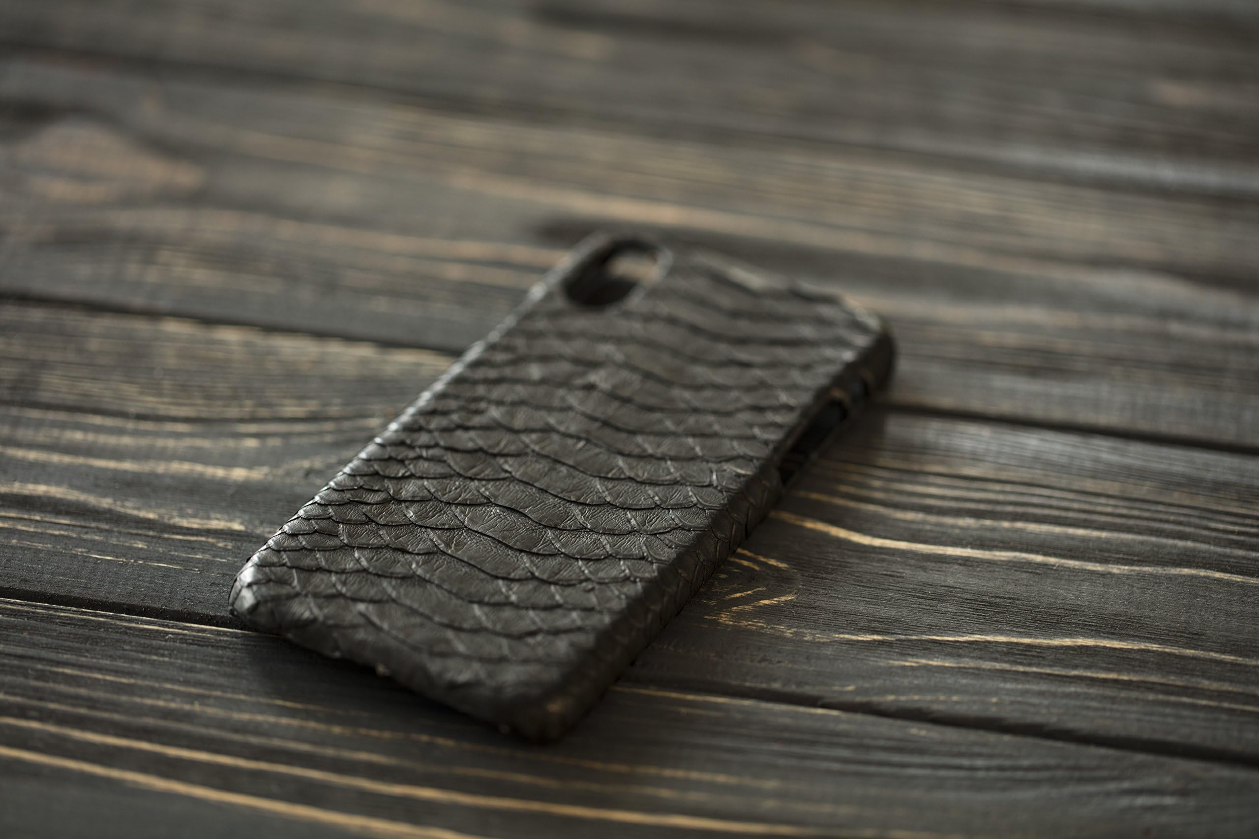 Black python leather iPhone case for all iphone models. Real black python iphone full wrap case. Black pyton leather with scales iphone case