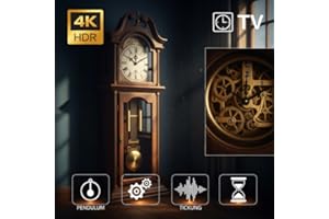 Clock Pendulum & Ticking Grandfather 4K – TV Screensaver