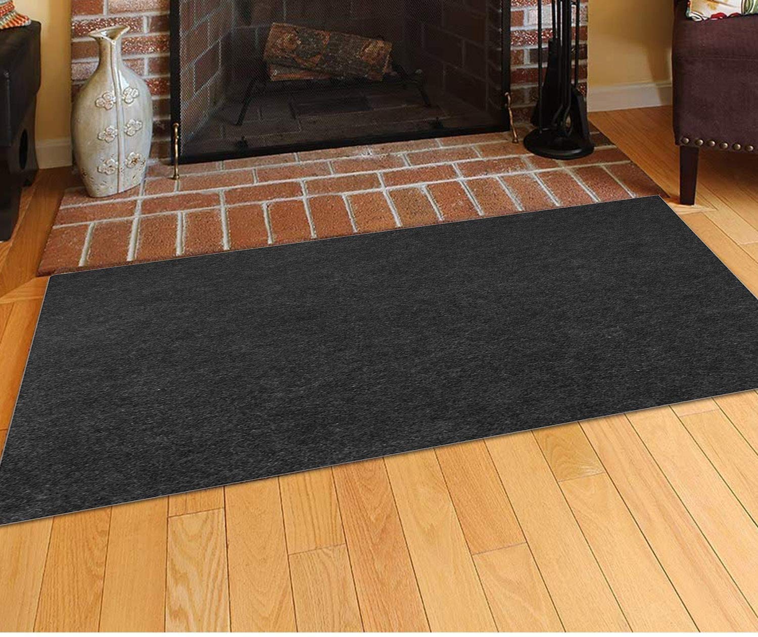 Tirifer Fire Resistant Rectangular Fire Rug - Fireproof Hearth Pad for Fireplace & Backyard (60'' x 36'')