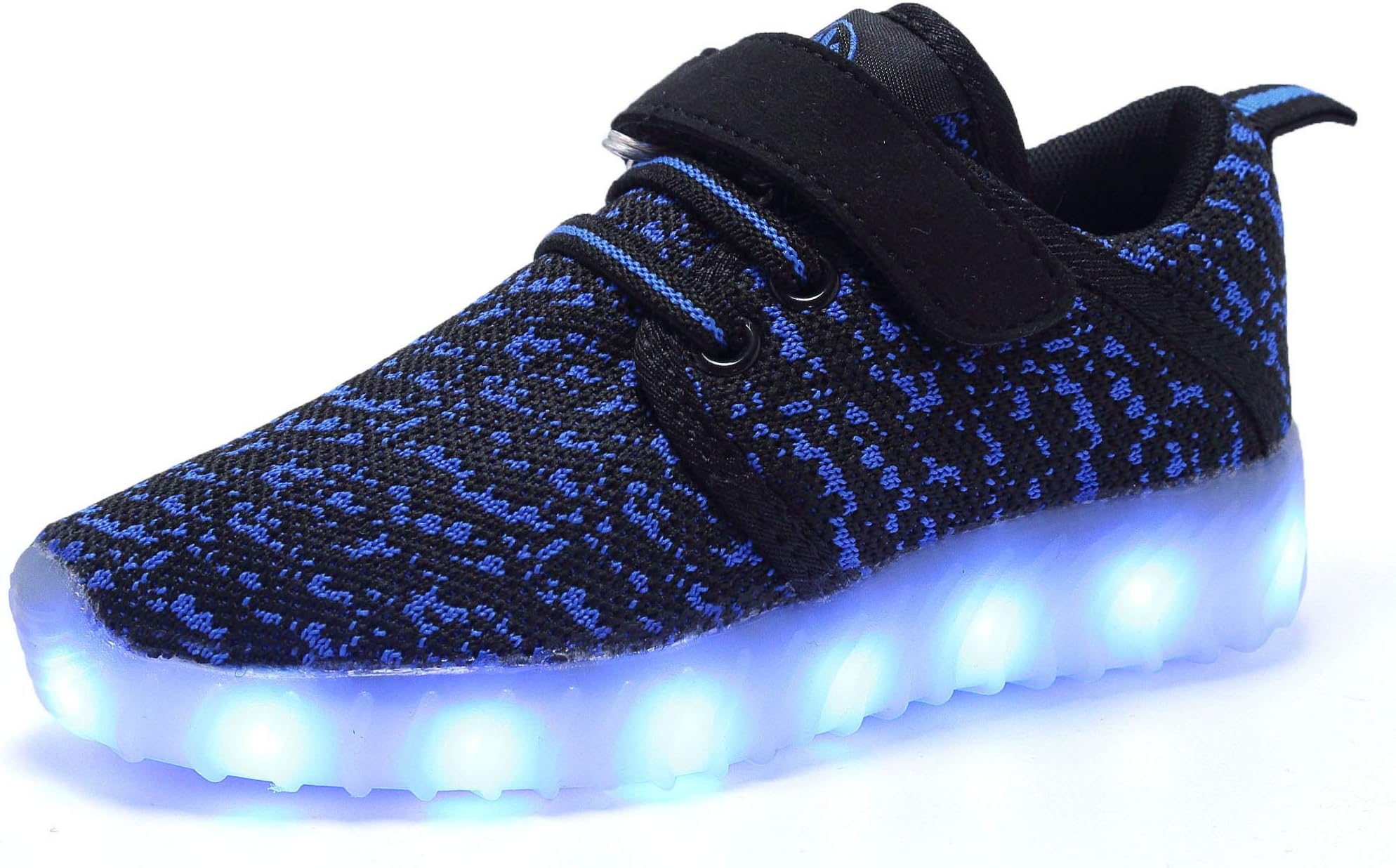 adituob LED Light Up Shoes Kids Girls Boys Breathable Flashing Slip-On Sneakers (Toddler/Little Kid/Big Kid) Blue29