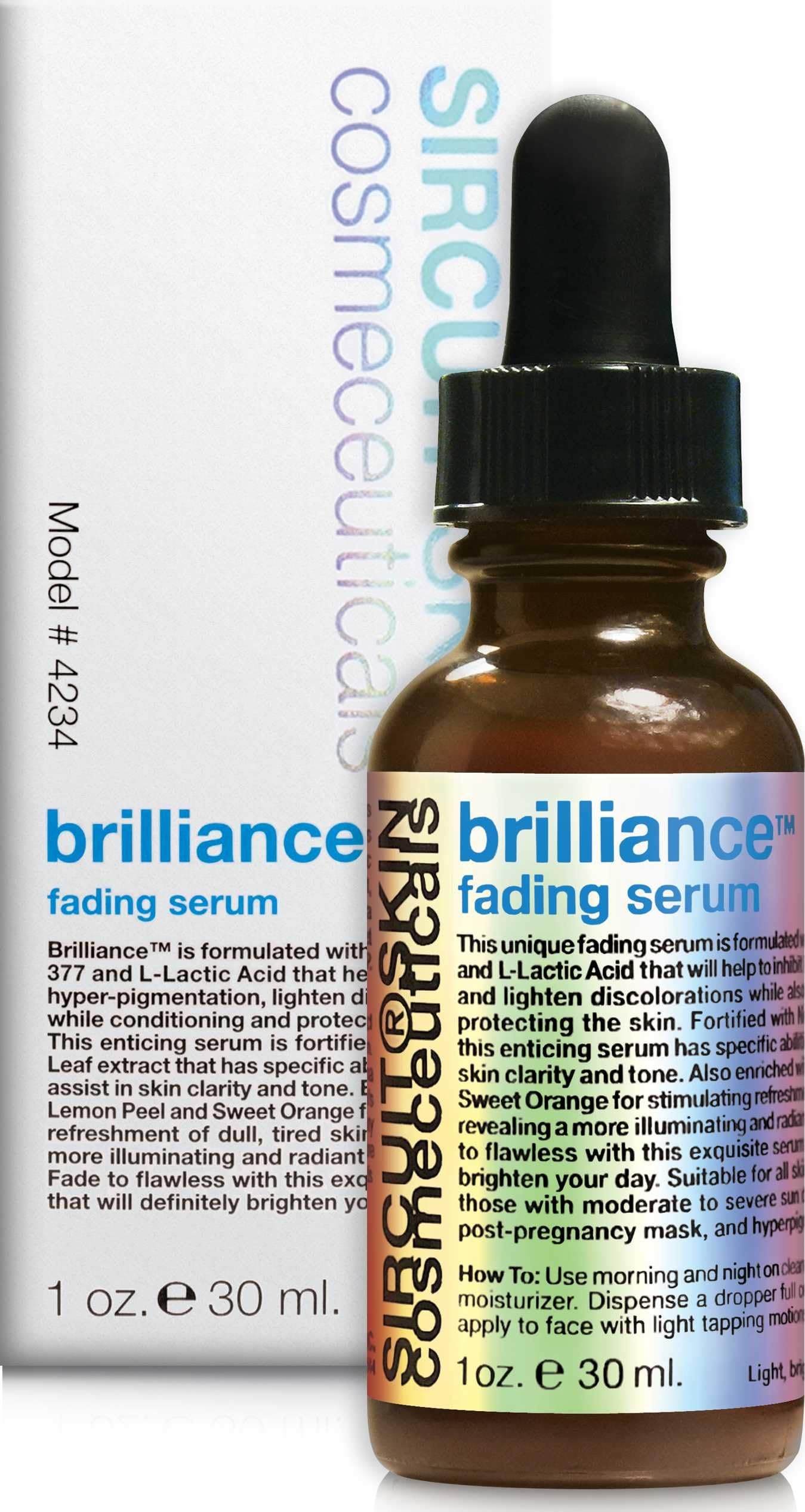 Sircuit Skin BRILLIANCE Fading Serum - Clarifying Facial Serum with Lactic Acid, Witch Hazel + Lemon Peel Extract - Daily Face Serum Promotes Flawless Looking Skin (1 oz)