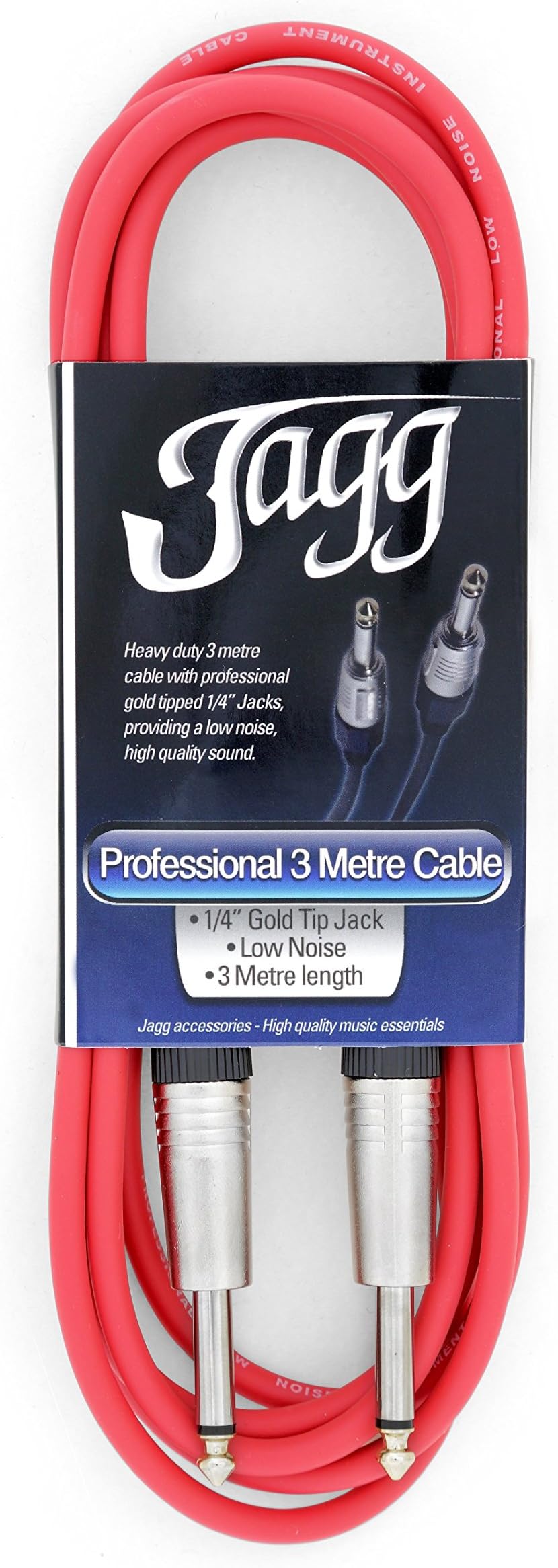 Jagg 3m Professional Instrument Cable - Red