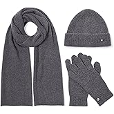 KVSS 100% Pure Cashmere Hat Scarf and Gloves Set for Women Knit Beanie Winter Set | Luxury from inner Mongolia