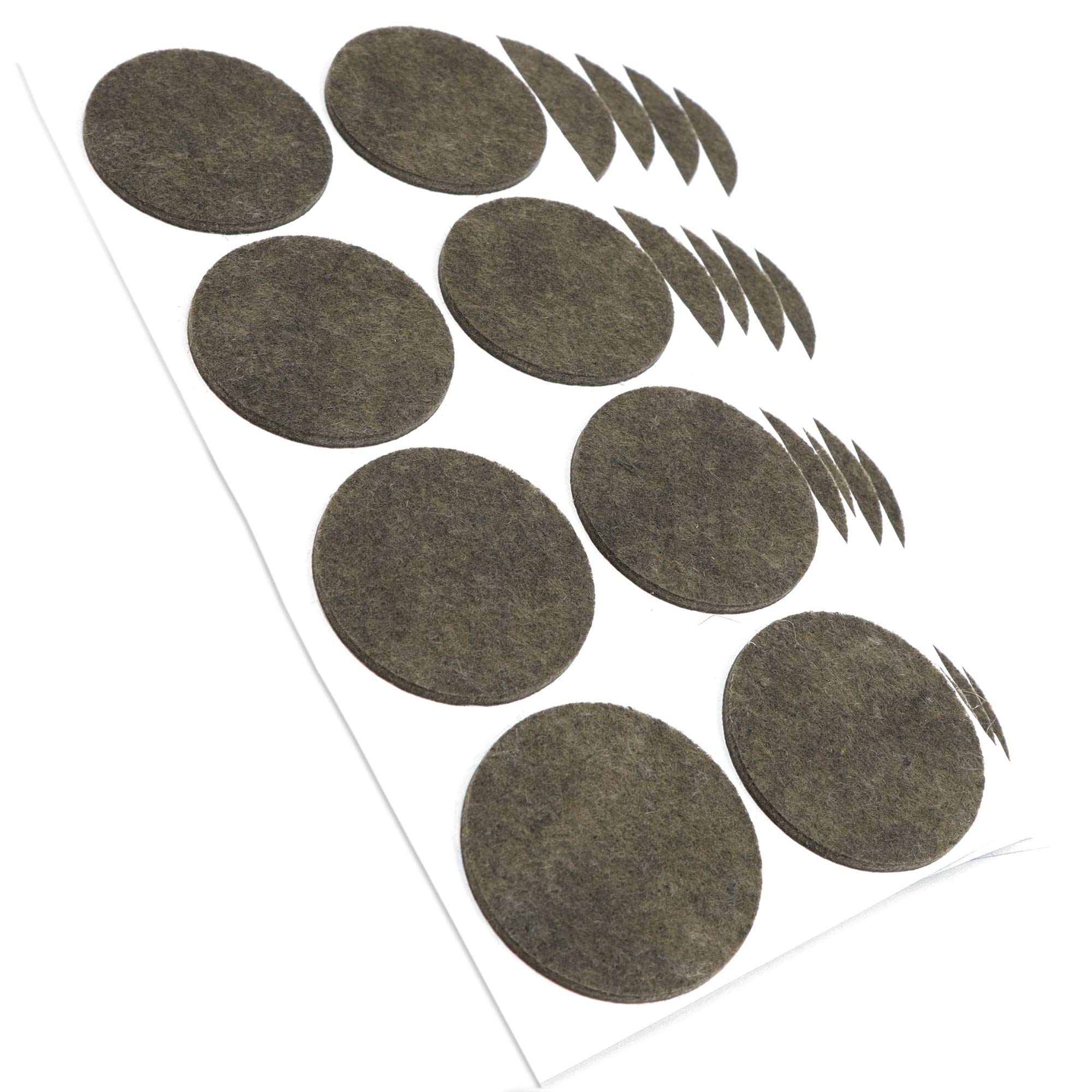 Adsamm FP-35-SA-BR-50-8-5 FP-35-SA-BR-50-8 40 x Felt Pads Diameter 50 mm Brown