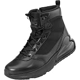 CENNID Women's Tactical Work Boots EMT EMS Motorcycle Boots | Waterproof Wide Side Zipper Non-Slip Military Hiking Riding Boots Police Shoes
