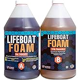 Lifeboat Polyurethane Pour Foam 2lb Density 1 Gallon Kit 2-Part Closed Cell Rigid Expanding Foam - Extended Time Formula - For Boat Buoyancy, Flotation, Filling, Deep Pour, Soundproofing, &amp; Insulation
