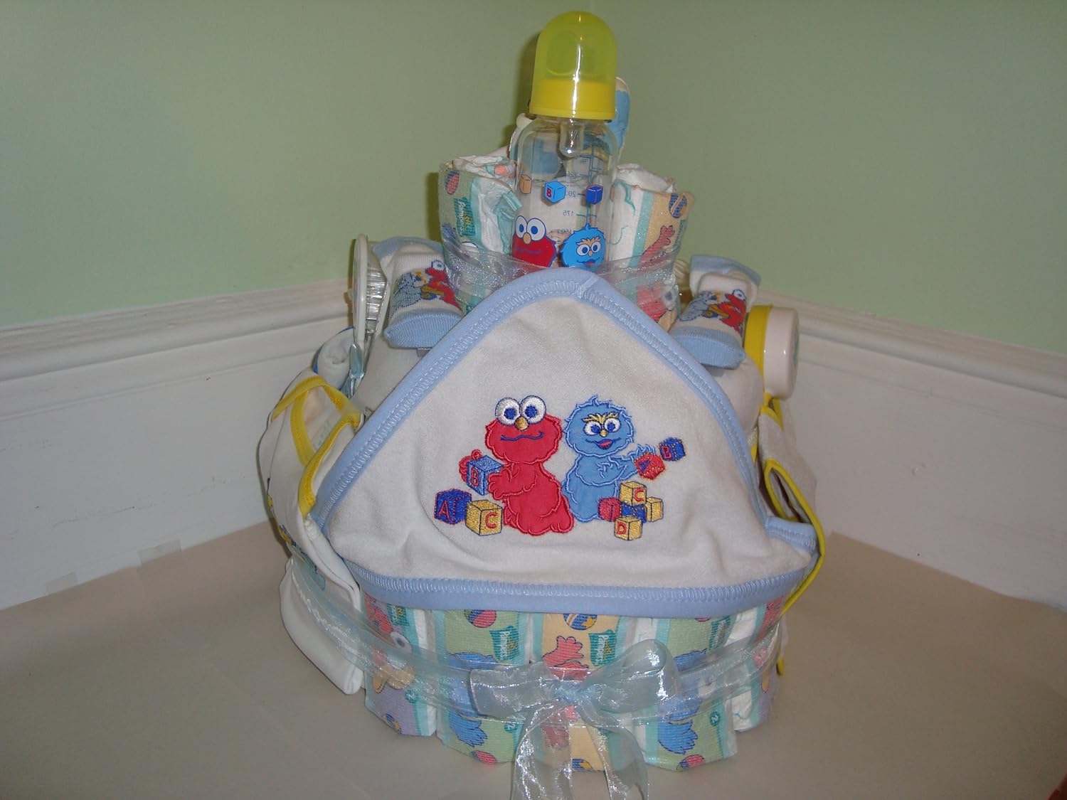 sesame street diaper cake