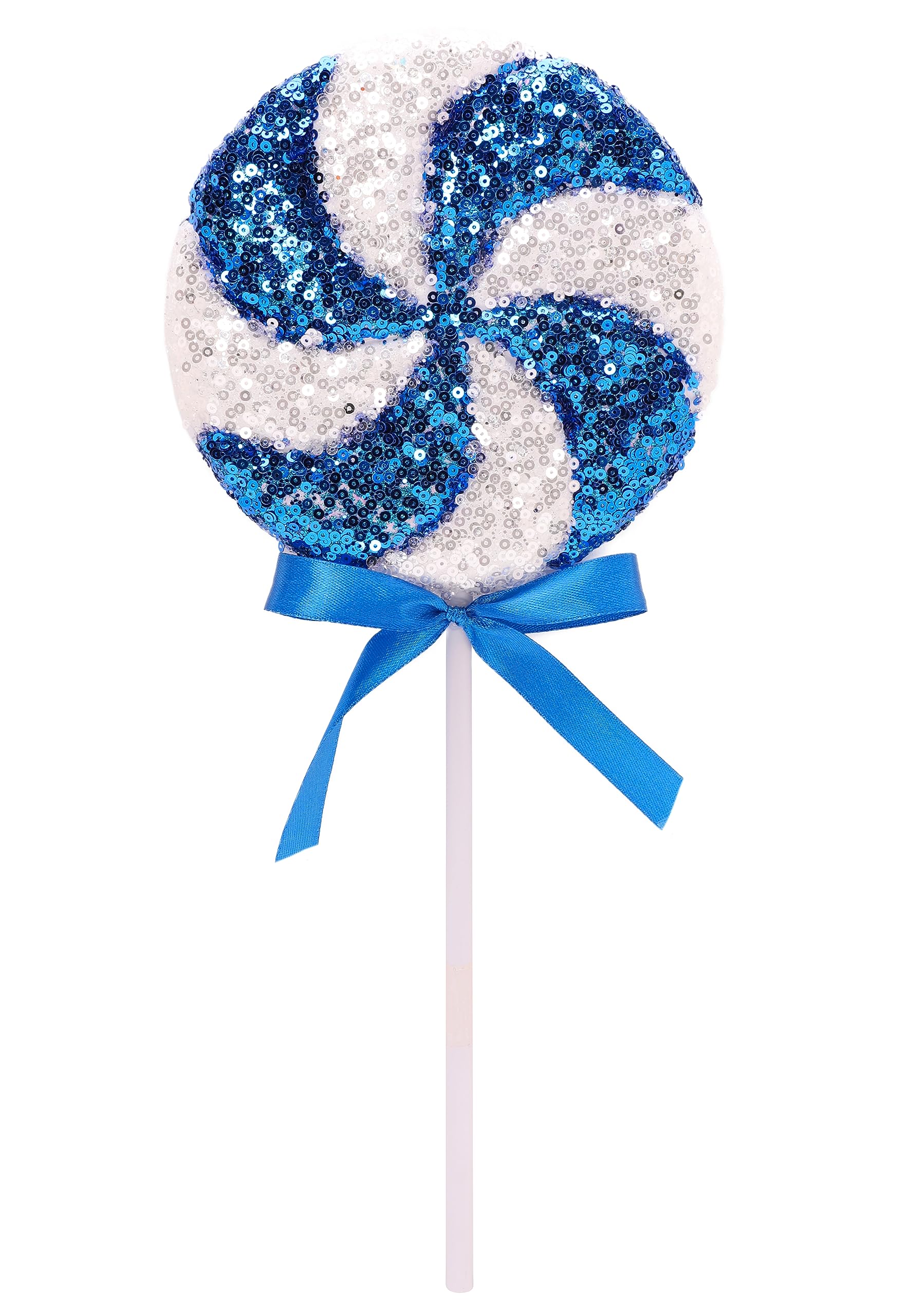 Christmas Concepts® 360mm (14,2") Giant Sparkly Sequin Lollipop Christmas Decoration – Christmas Tree Ornaments – Royal Blue